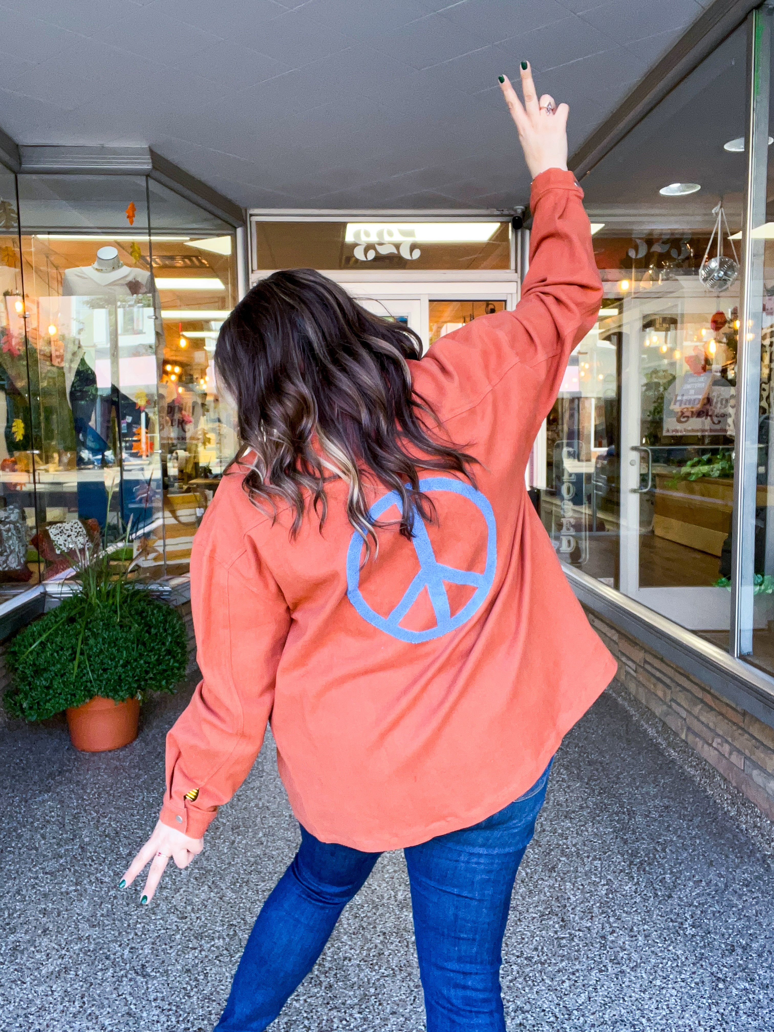 Peace & Love Shacket