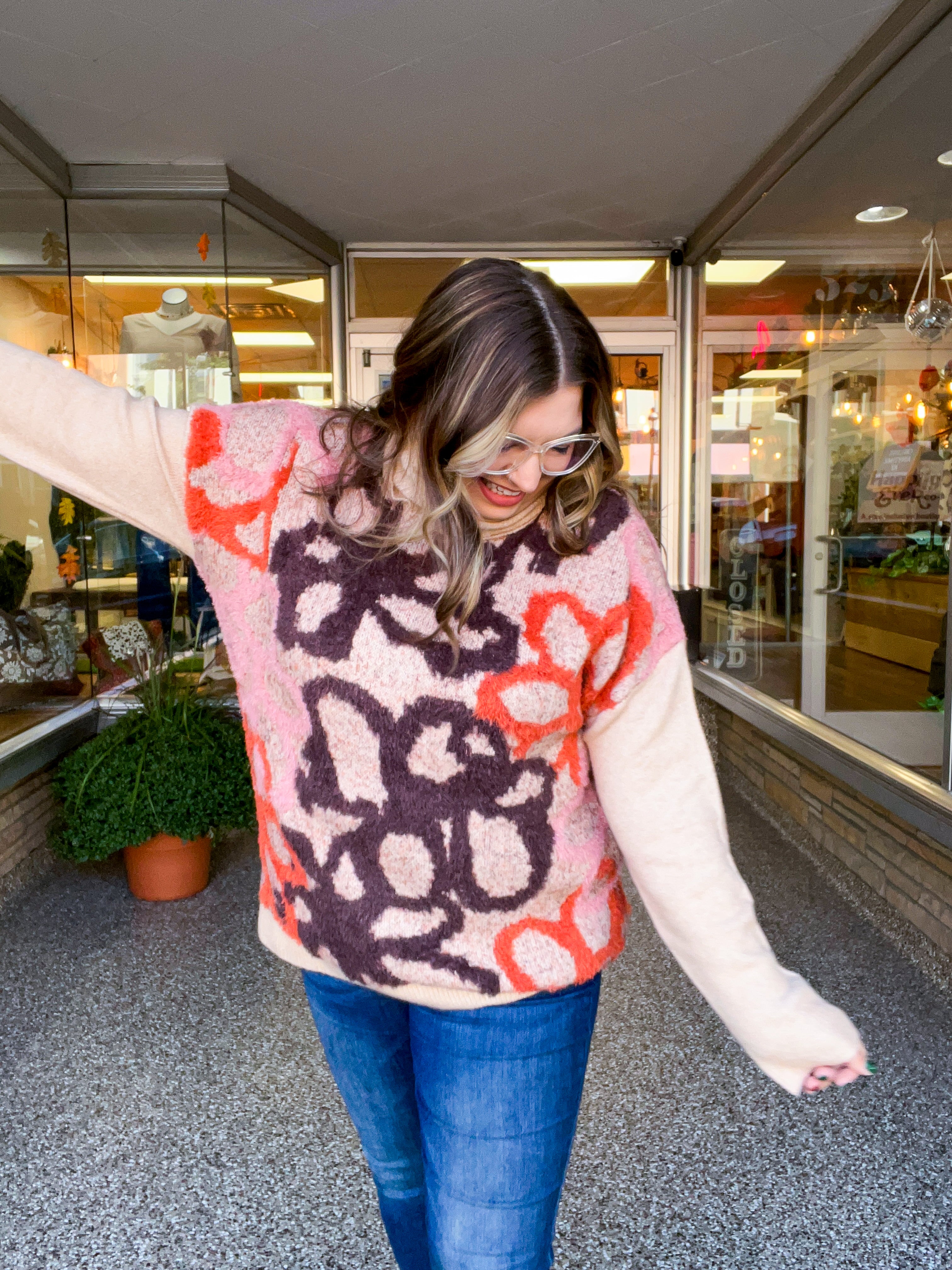 Falling Petals Sweater