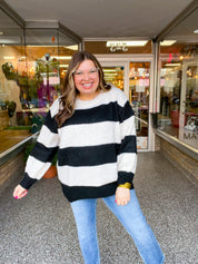 Cozy Contrast Stripe Sweater