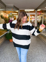 Cozy Contrast Stripe Sweater