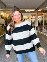 Cozy Contrast Stripe Sweater