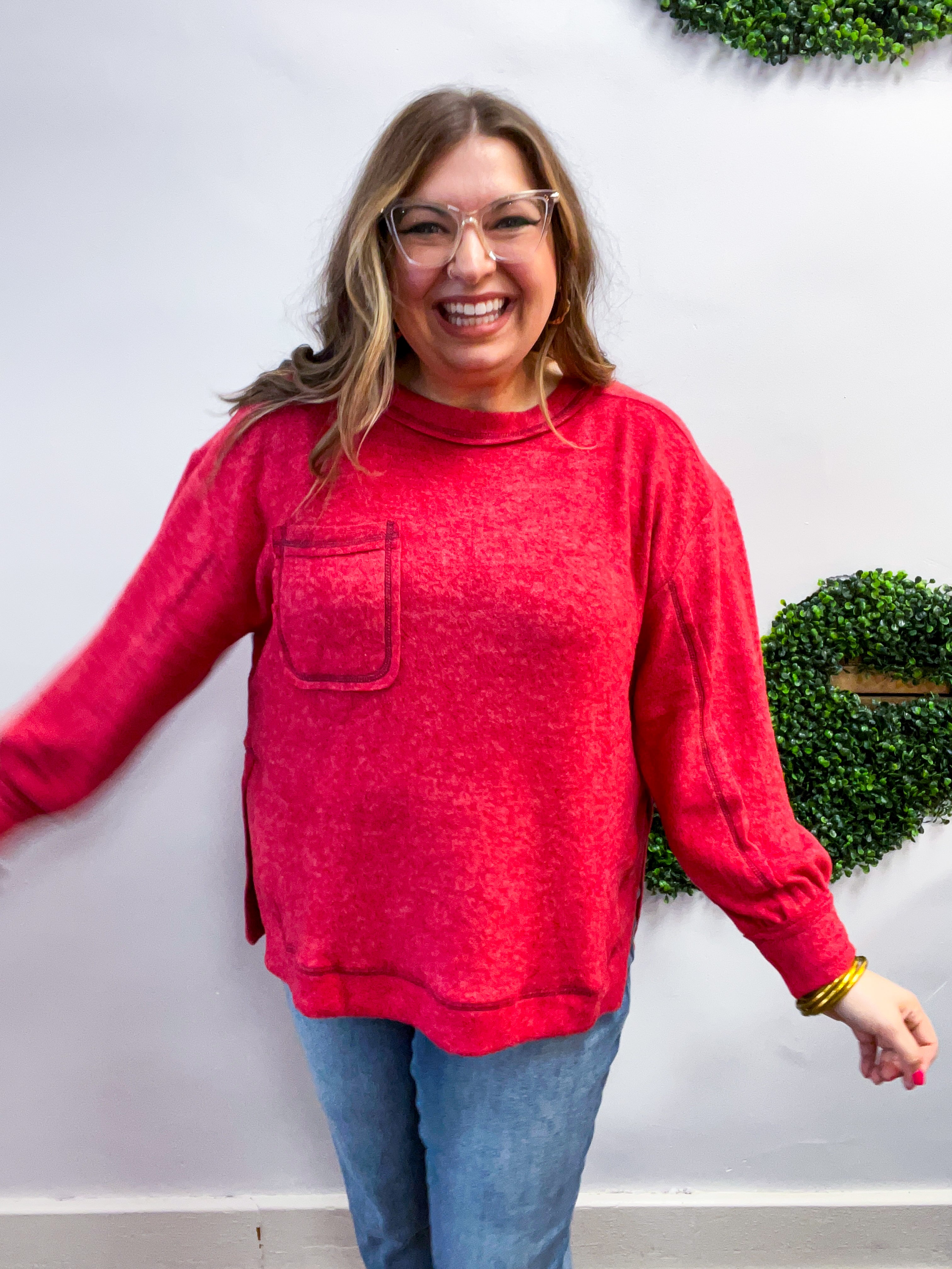 Cider Mill Sweater in Red