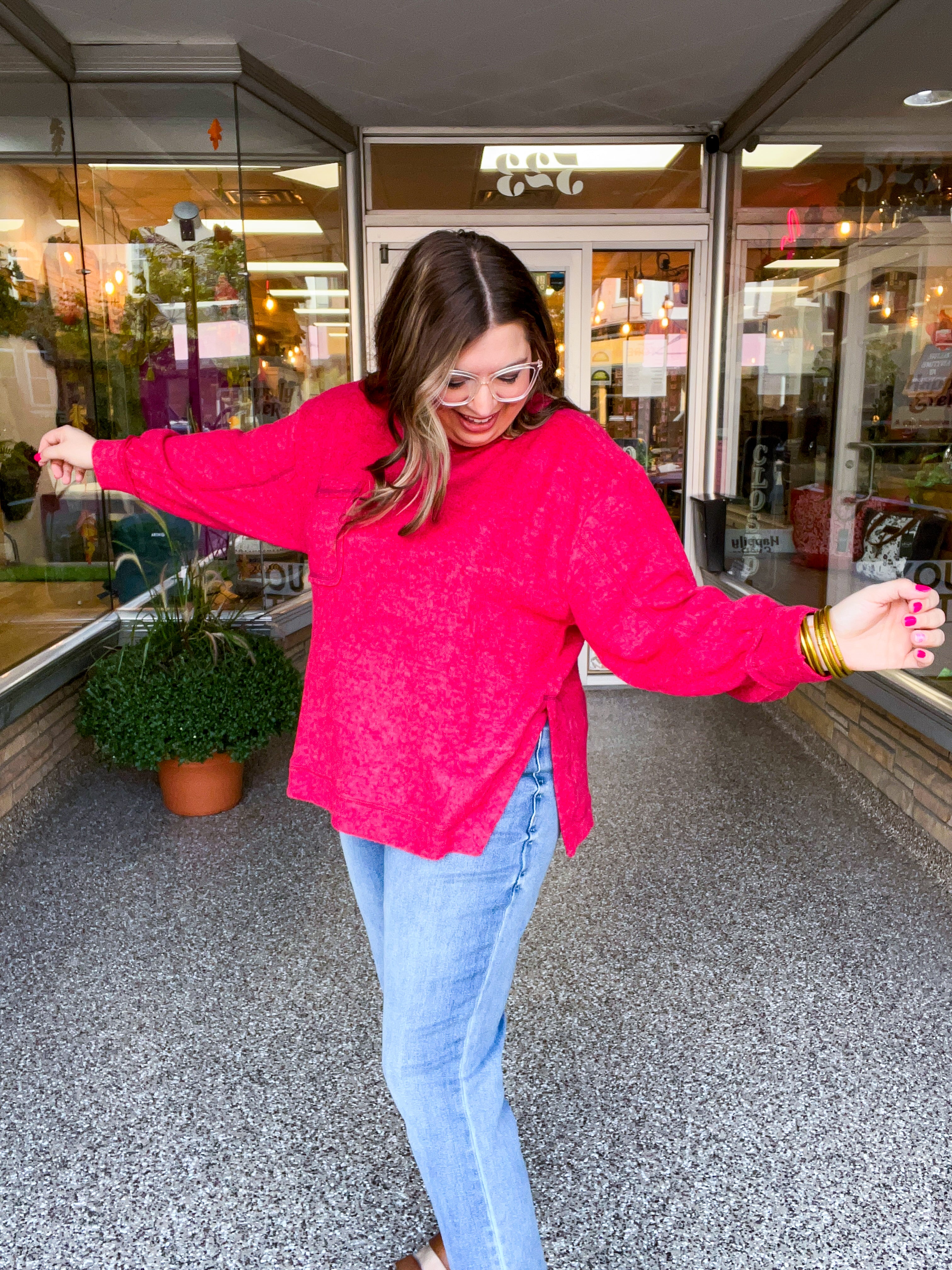 Cider Mill Sweater in Red