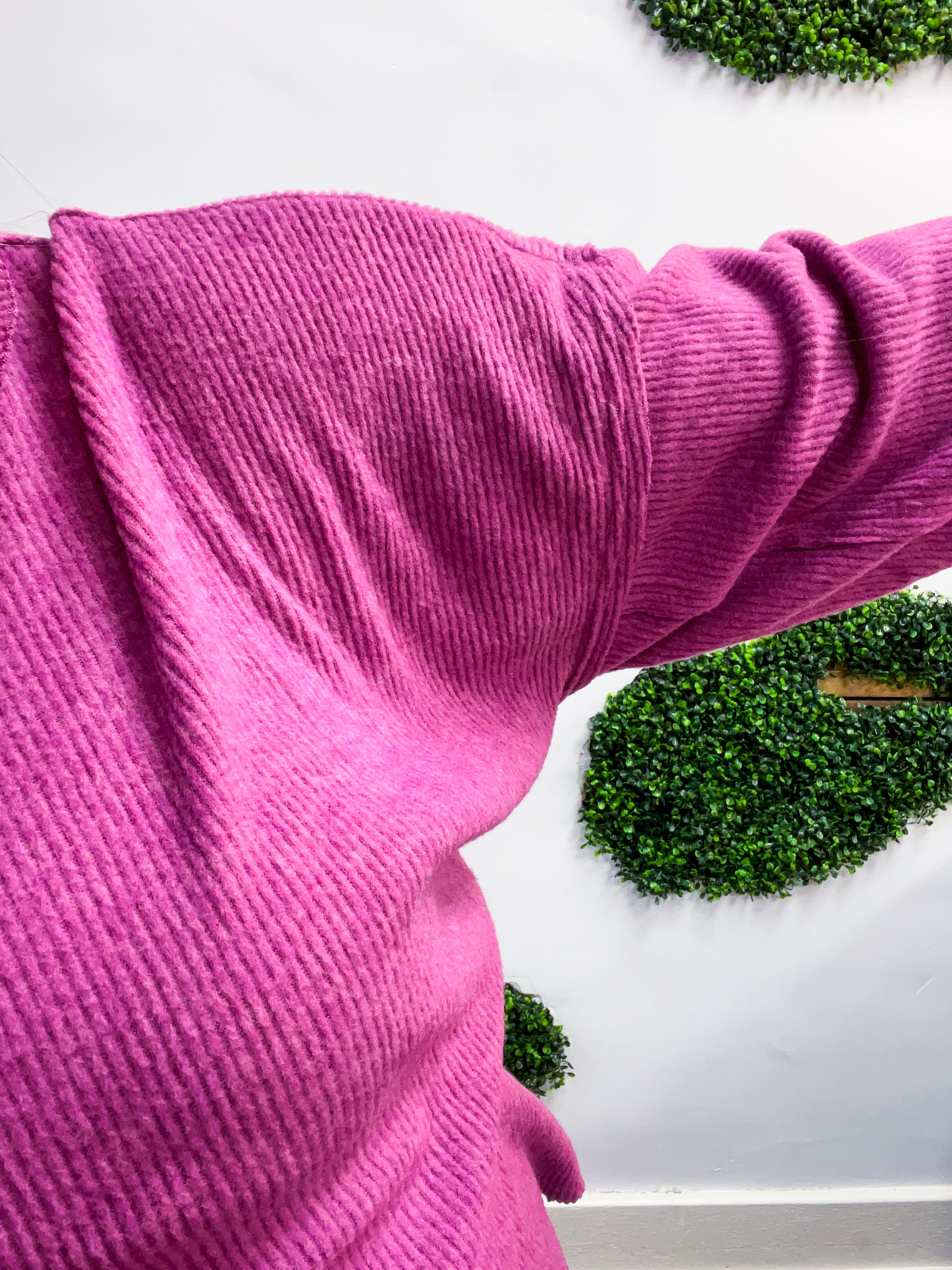 Meadow Ridge Drop Shoulder Sweater in Plum