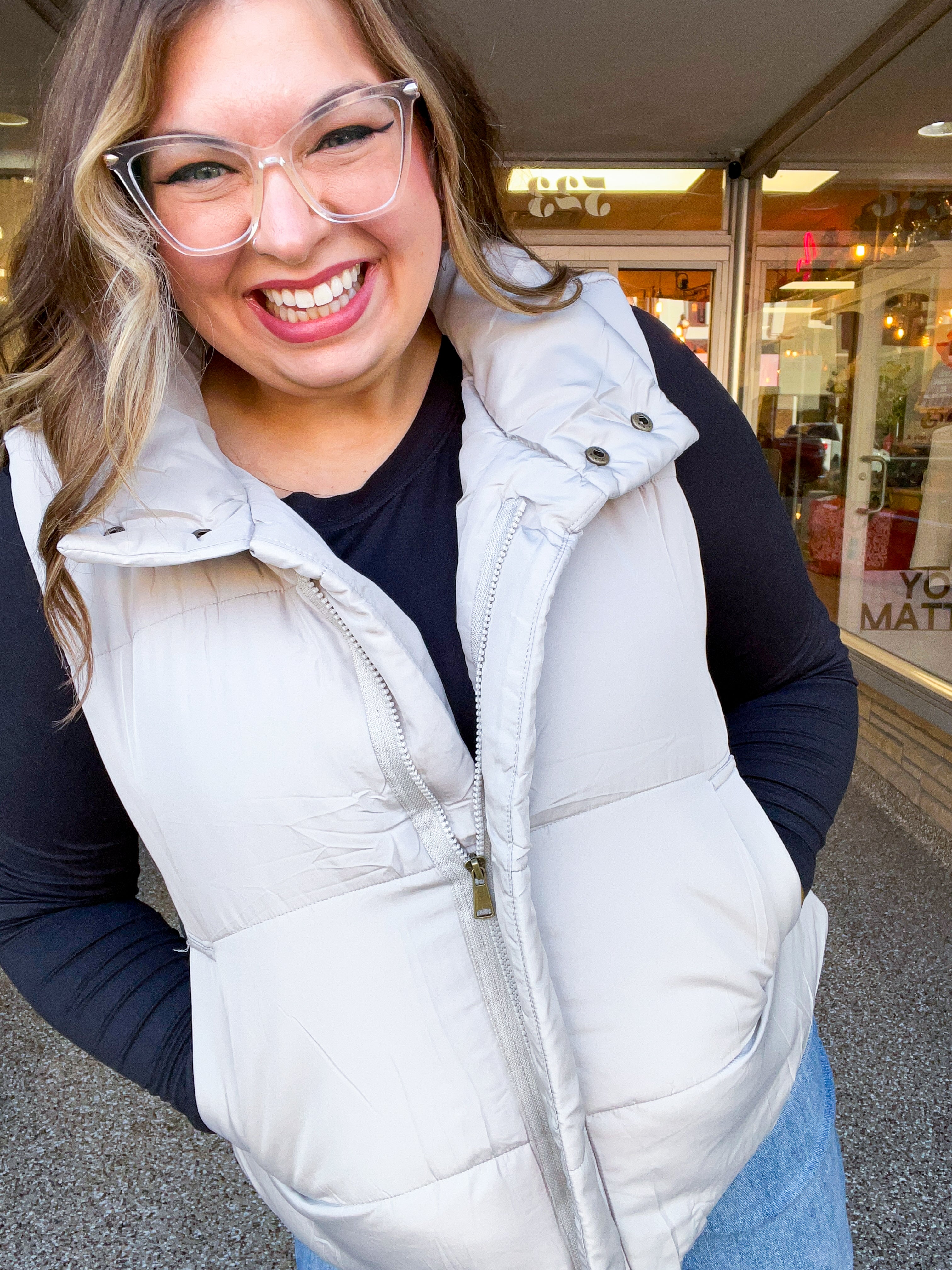 Laid Back Layers Vest in Cement