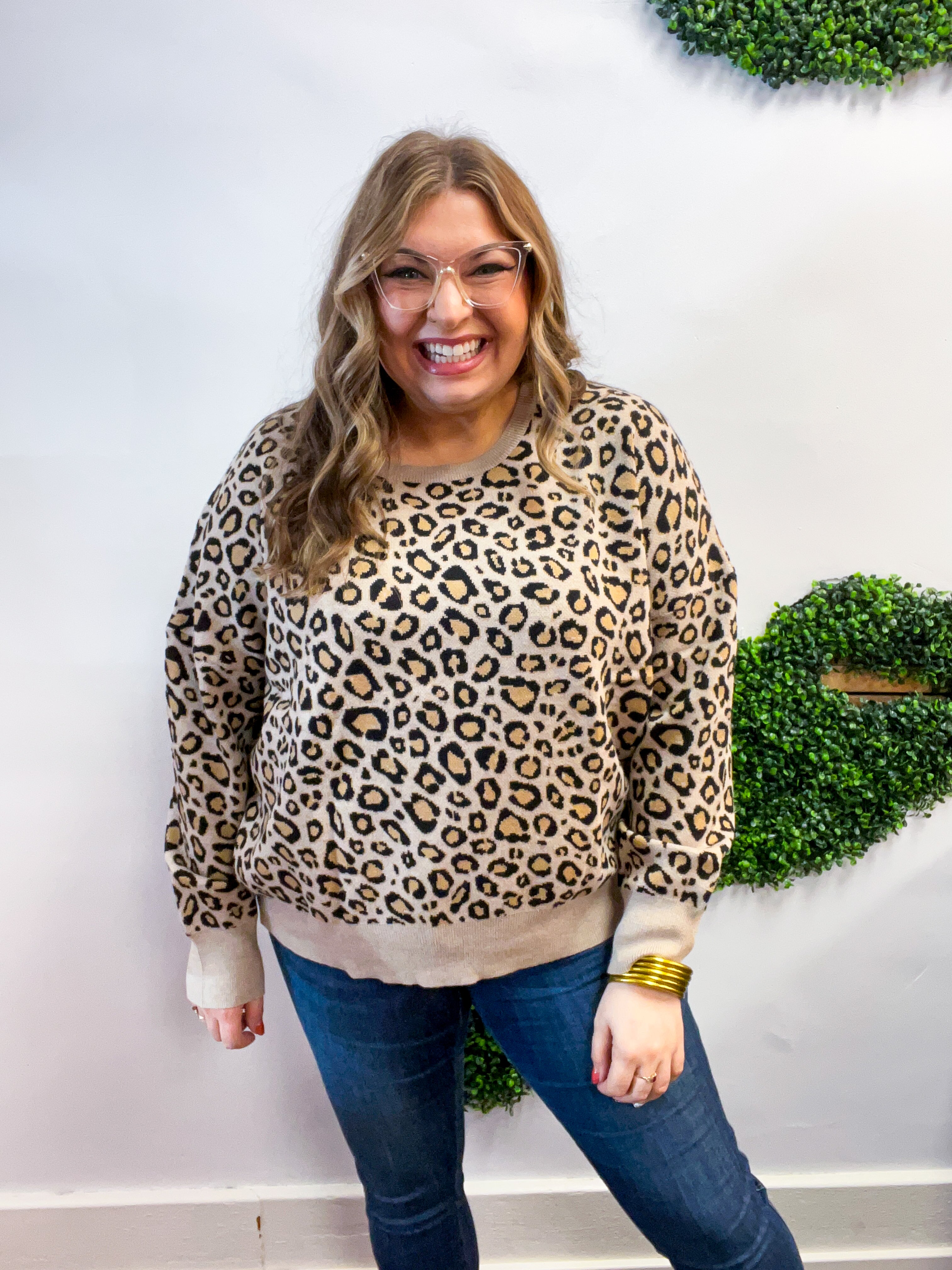 Timeless Spots Sweater in Taupe