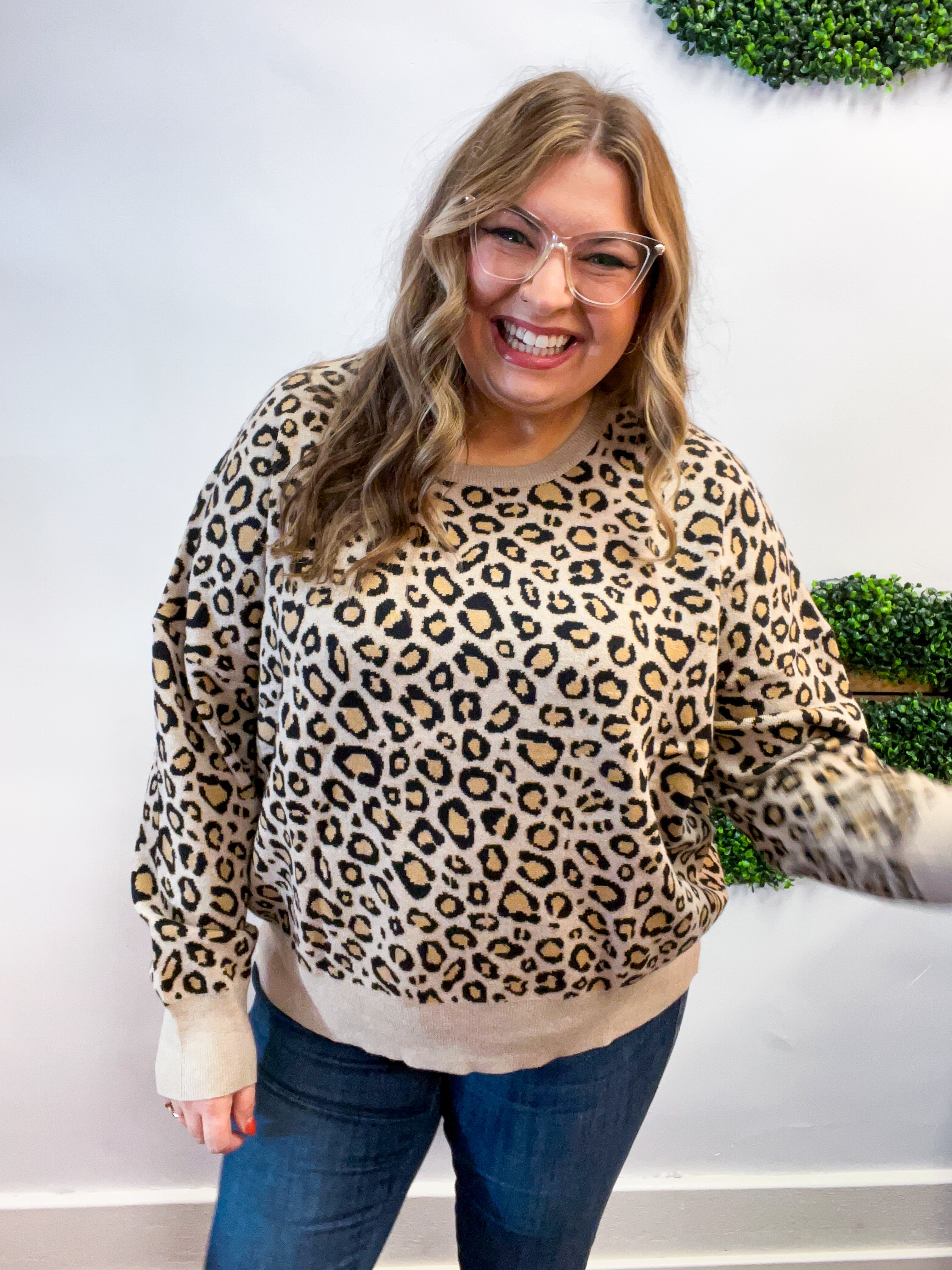 Timeless Spots Sweater in Taupe