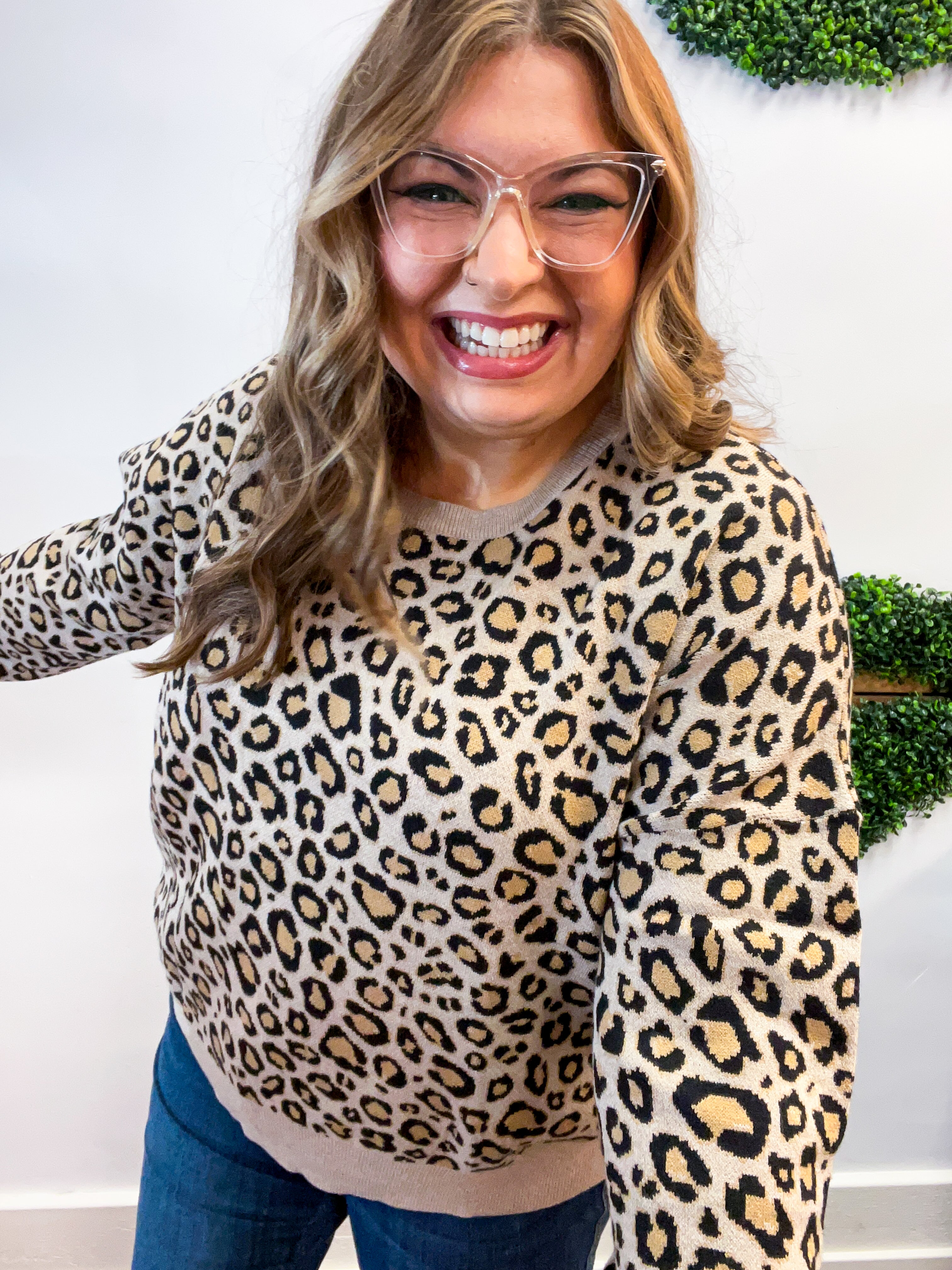 Timeless Spots Sweater in Taupe