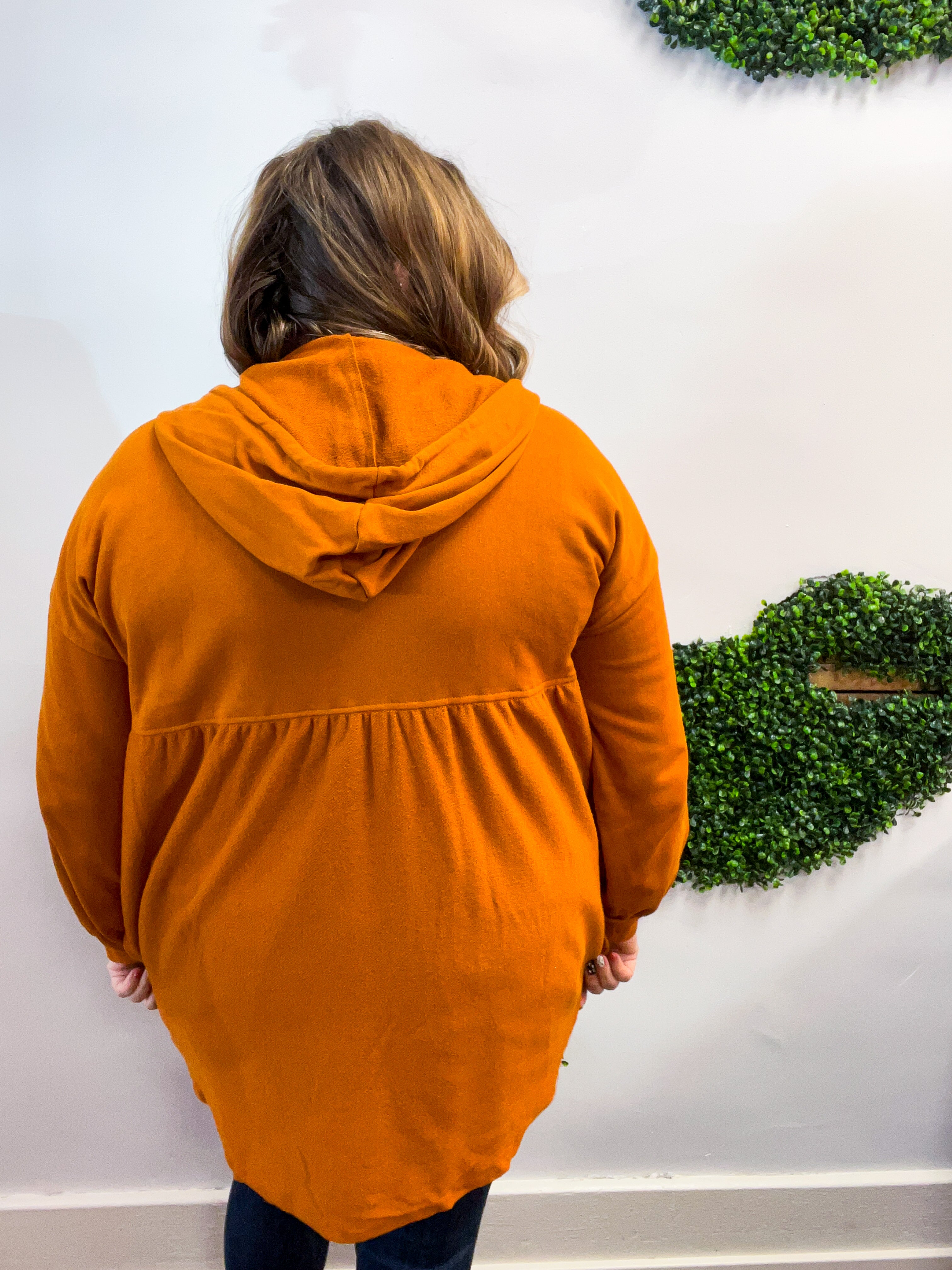 Swing Into Cozy Zip Hoodie in Rust