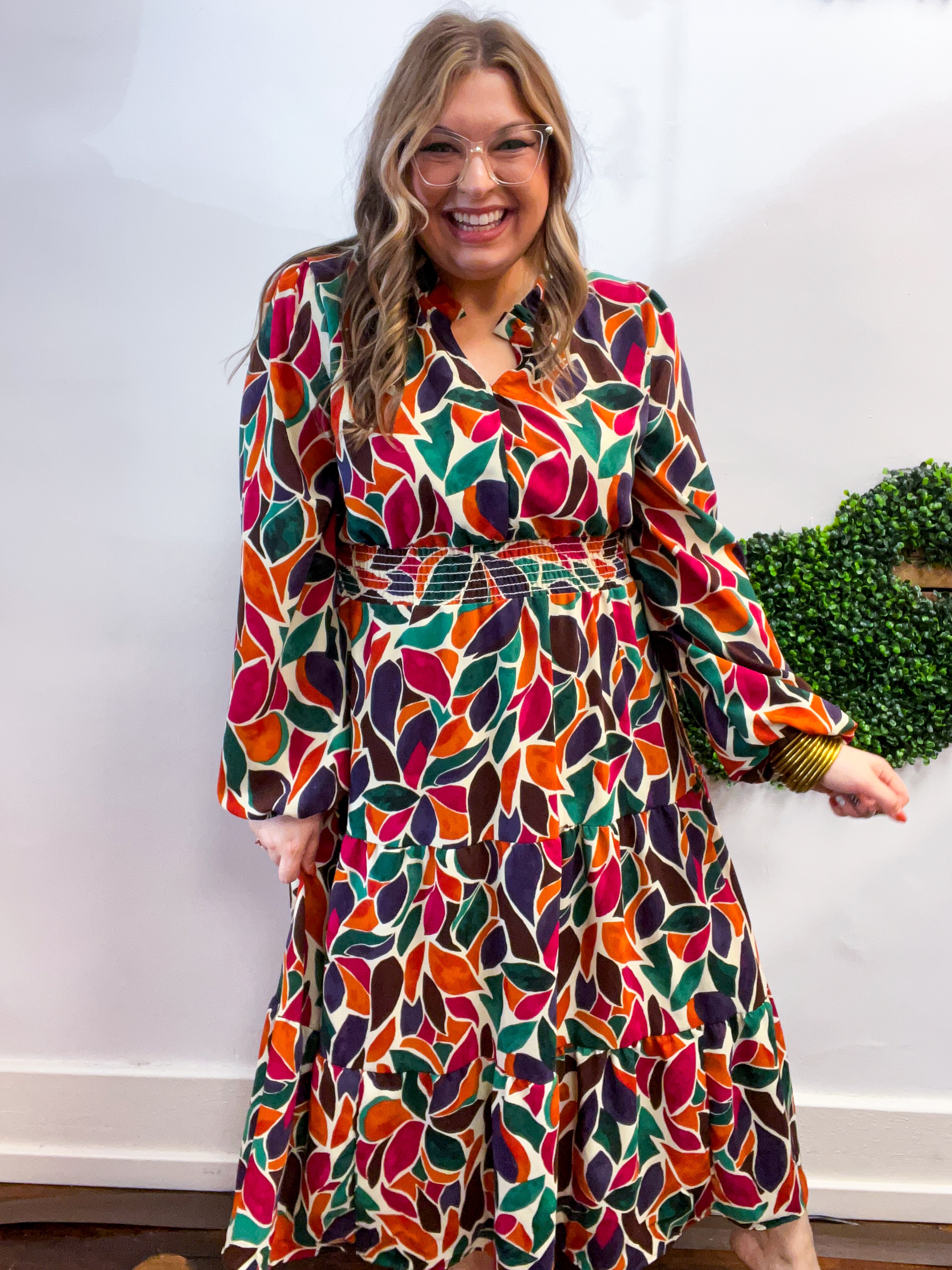 Stained Glass Soirée Midi Dress