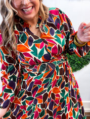 Stained Glass Soirée Midi Dress