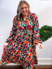 Stained Glass Soirée Midi Dress