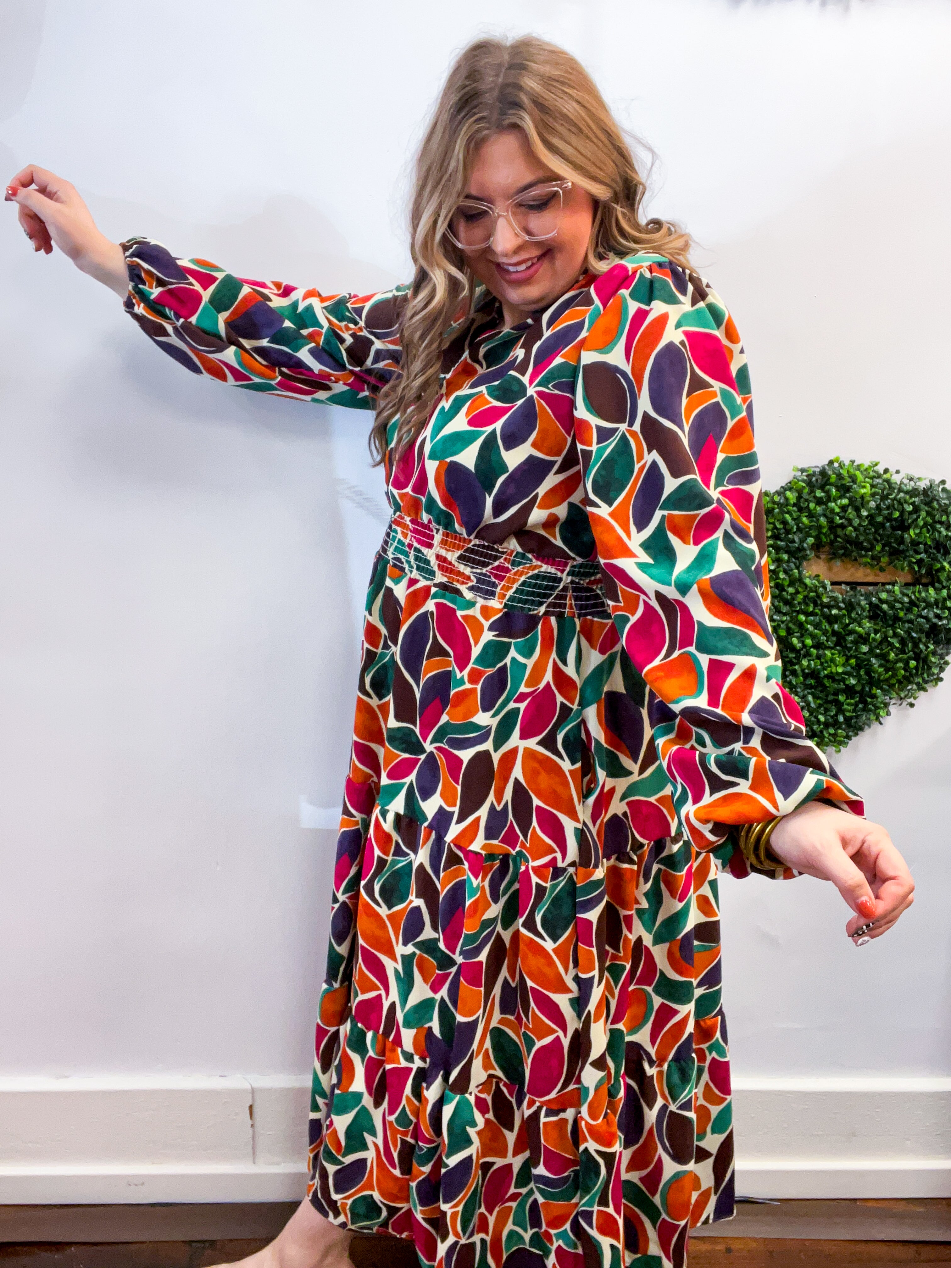 Stained Glass Soirée Midi Dress