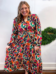 Stained Glass Soirée Midi Dress