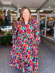 Stained Glass Soirée Midi Dress