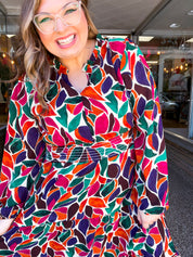 Stained Glass Soirée Midi Dress