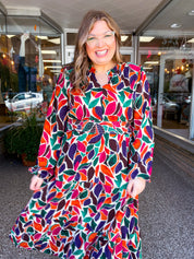 Stained Glass Soirée Midi Dress