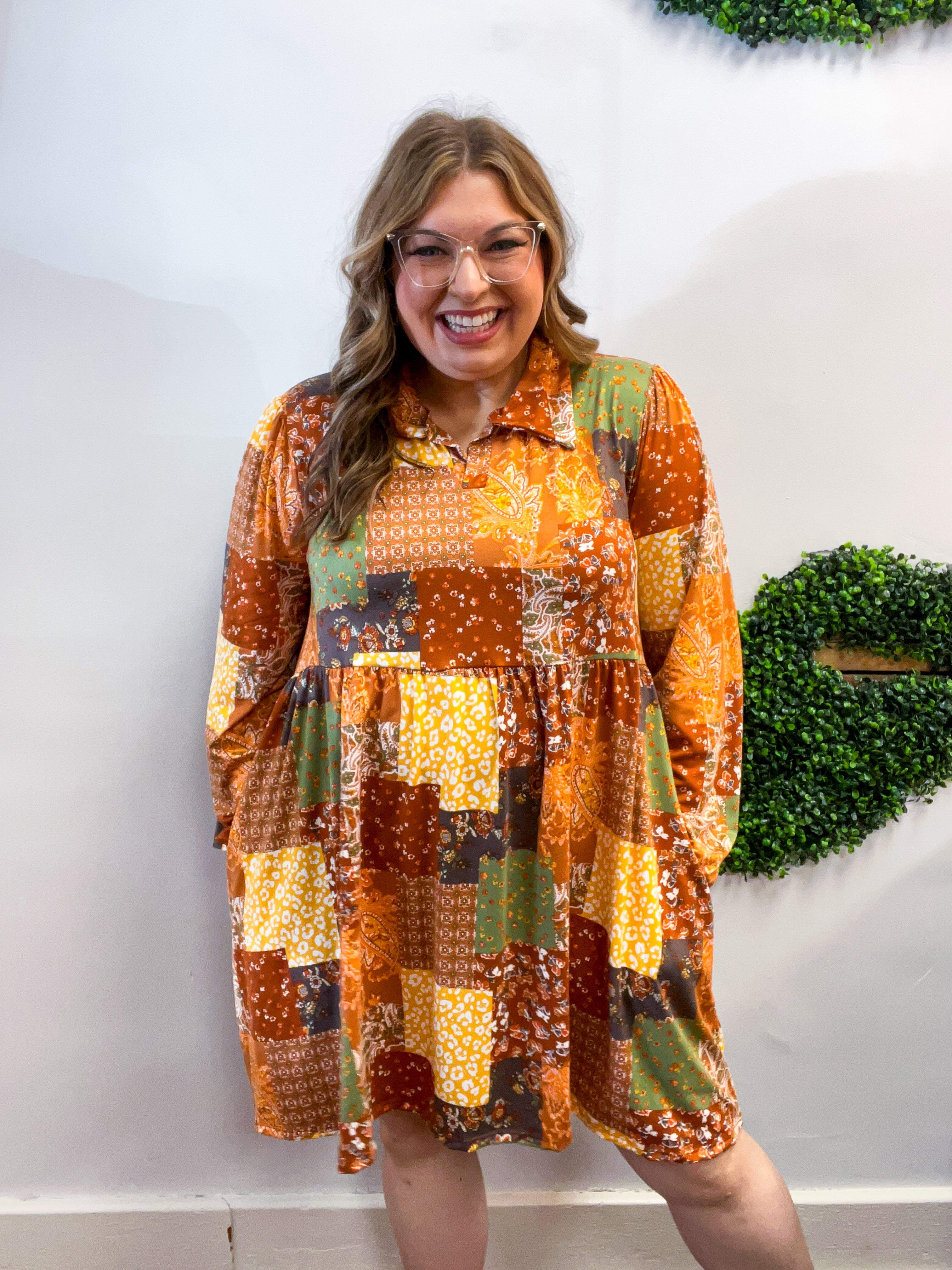 Boho Harvest Patchwork Dress
