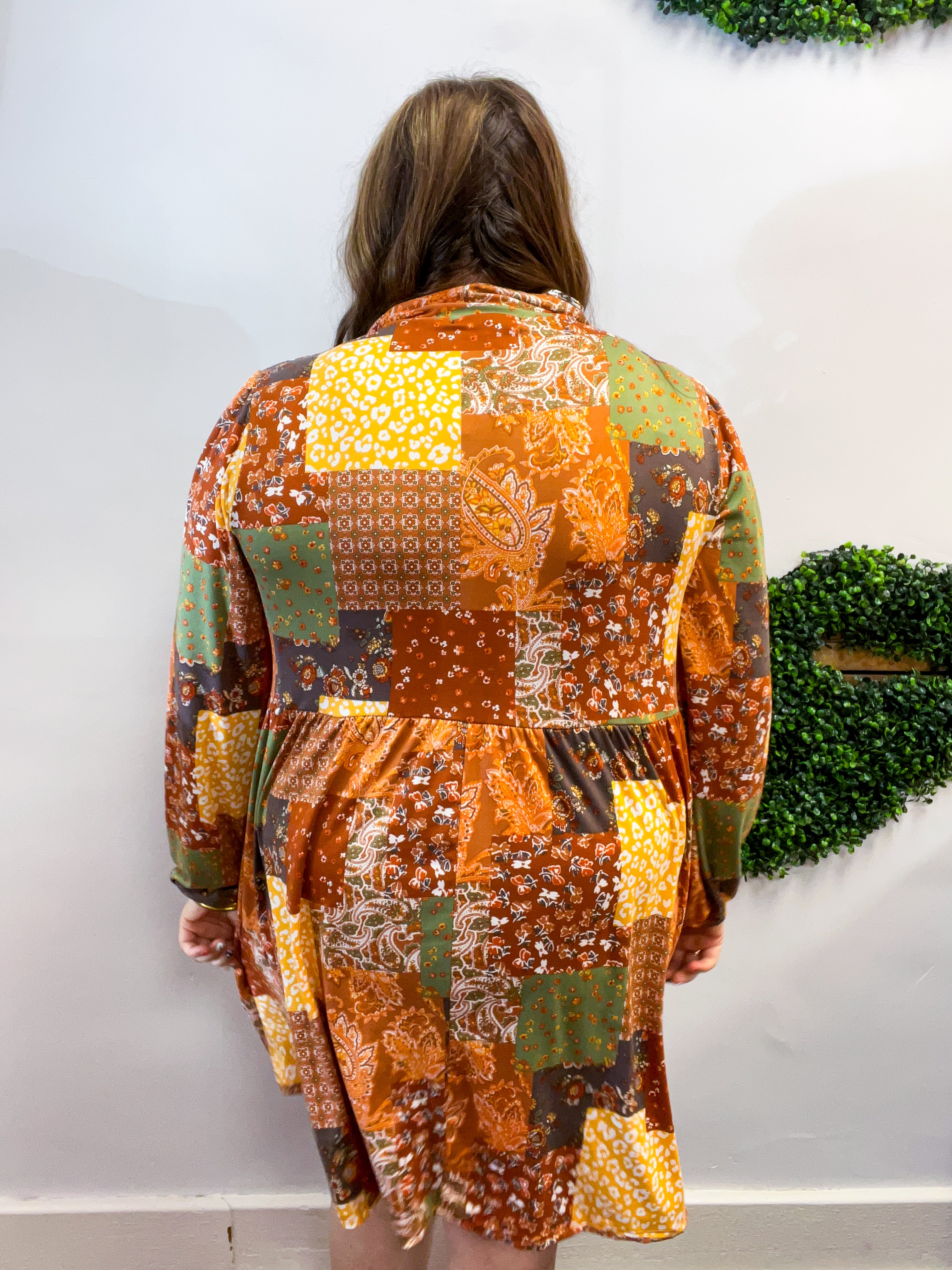 Boho Harvest Patchwork Dress