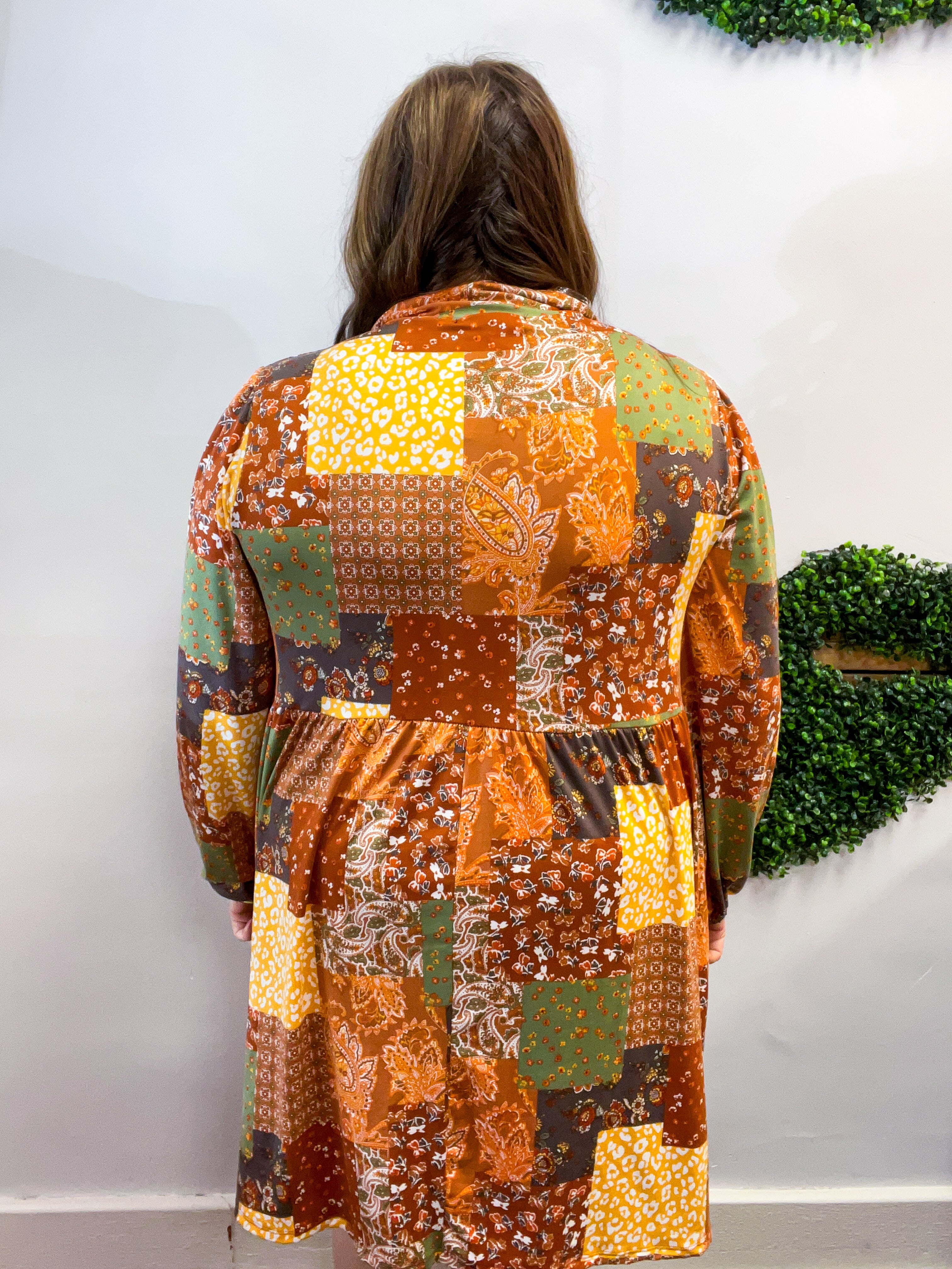 Boho Harvest Patchwork Dress