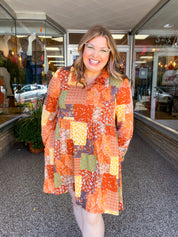 Boho Harvest Patchwork Dress