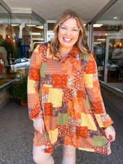 Boho Harvest Patchwork Dress