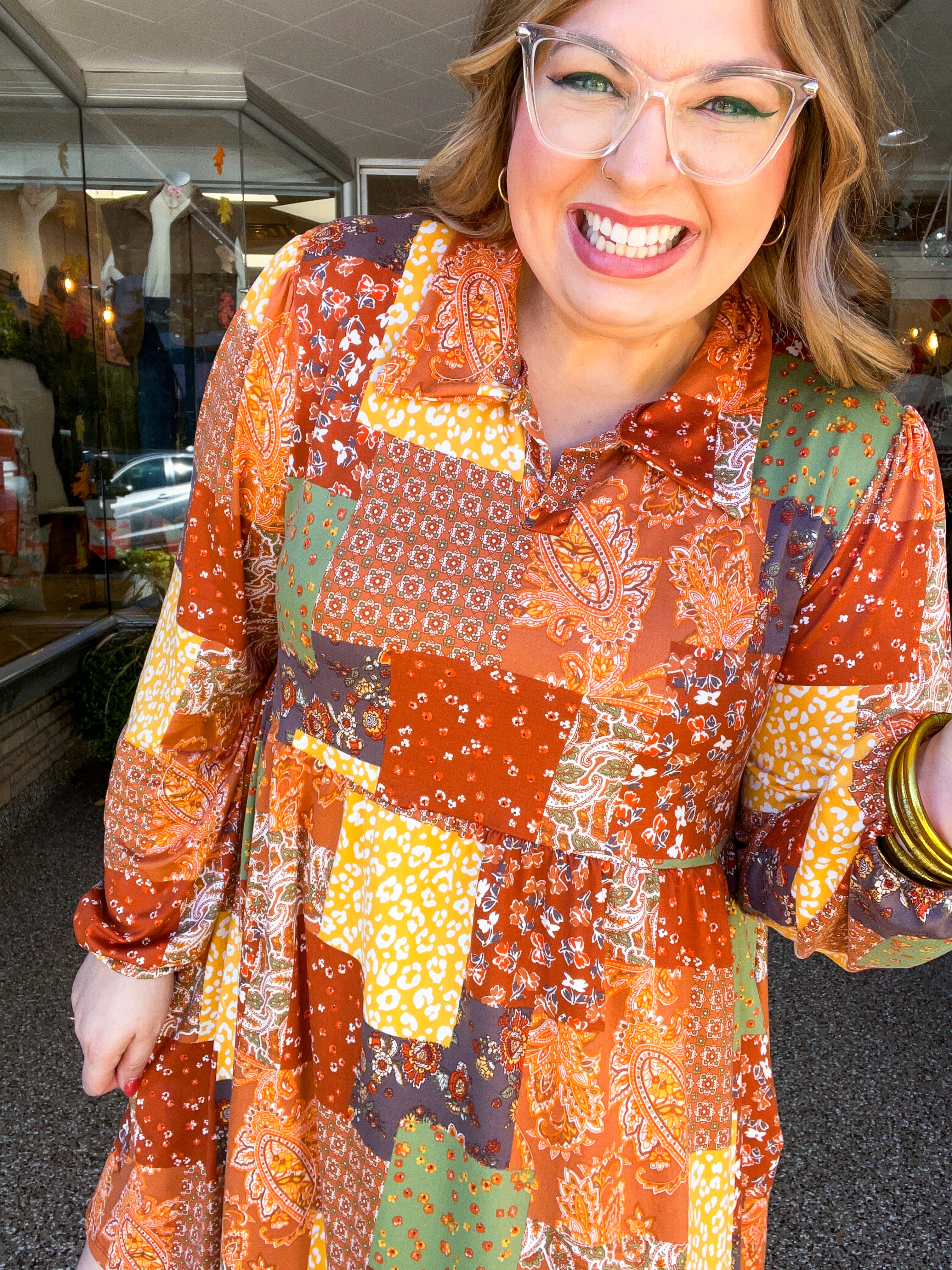 Boho Harvest Patchwork Dress