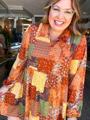 Boho Harvest Patchwork Dress