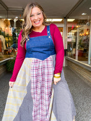 Prairie Belle Patchwork Overall Dress