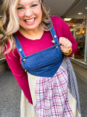 Prairie Belle Patchwork Overall Dress
