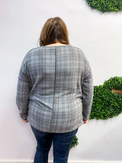 Cozy Cabin Plaid Top in Charcoal