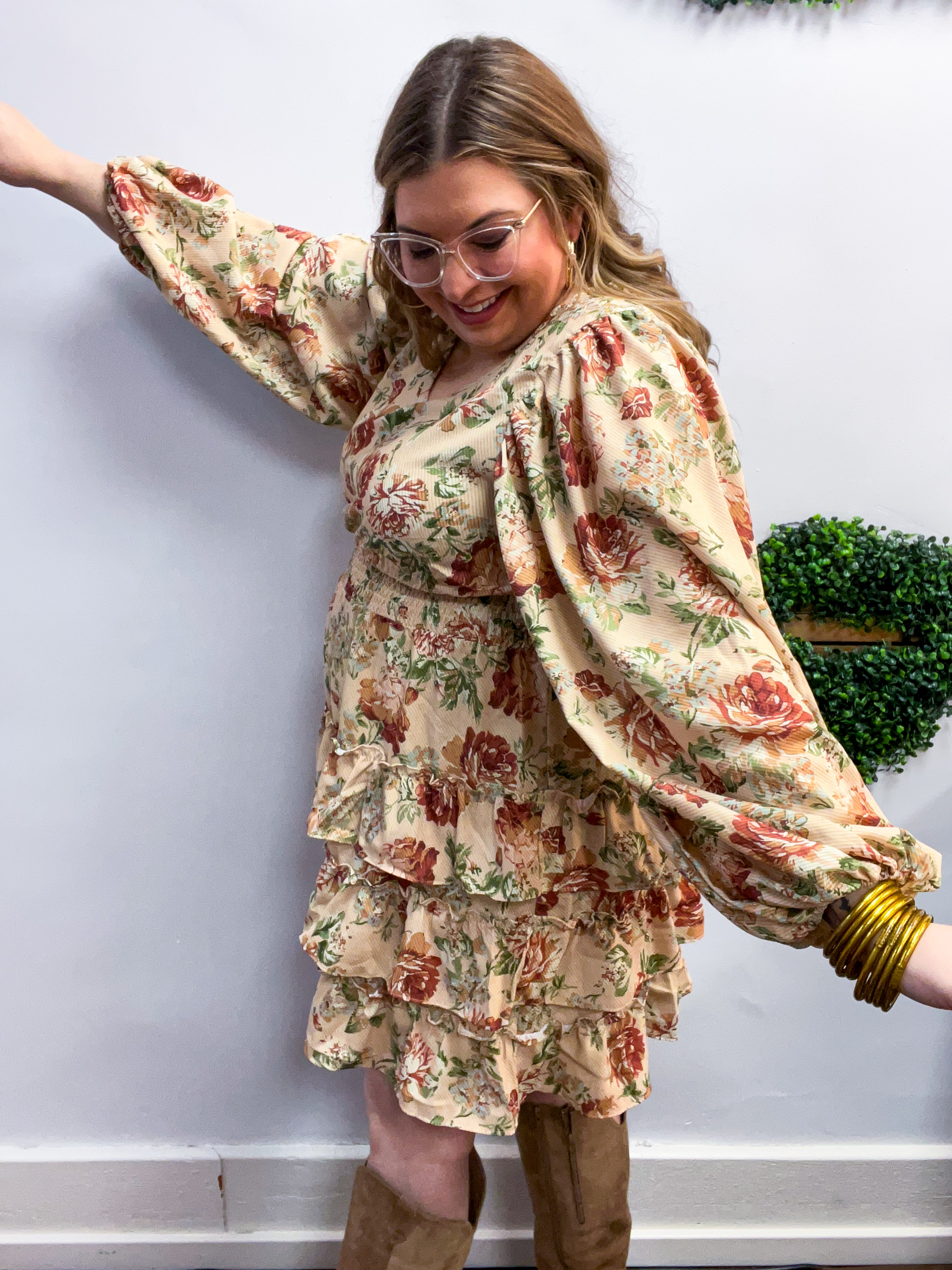 Timeless Garden Ruffle Dress