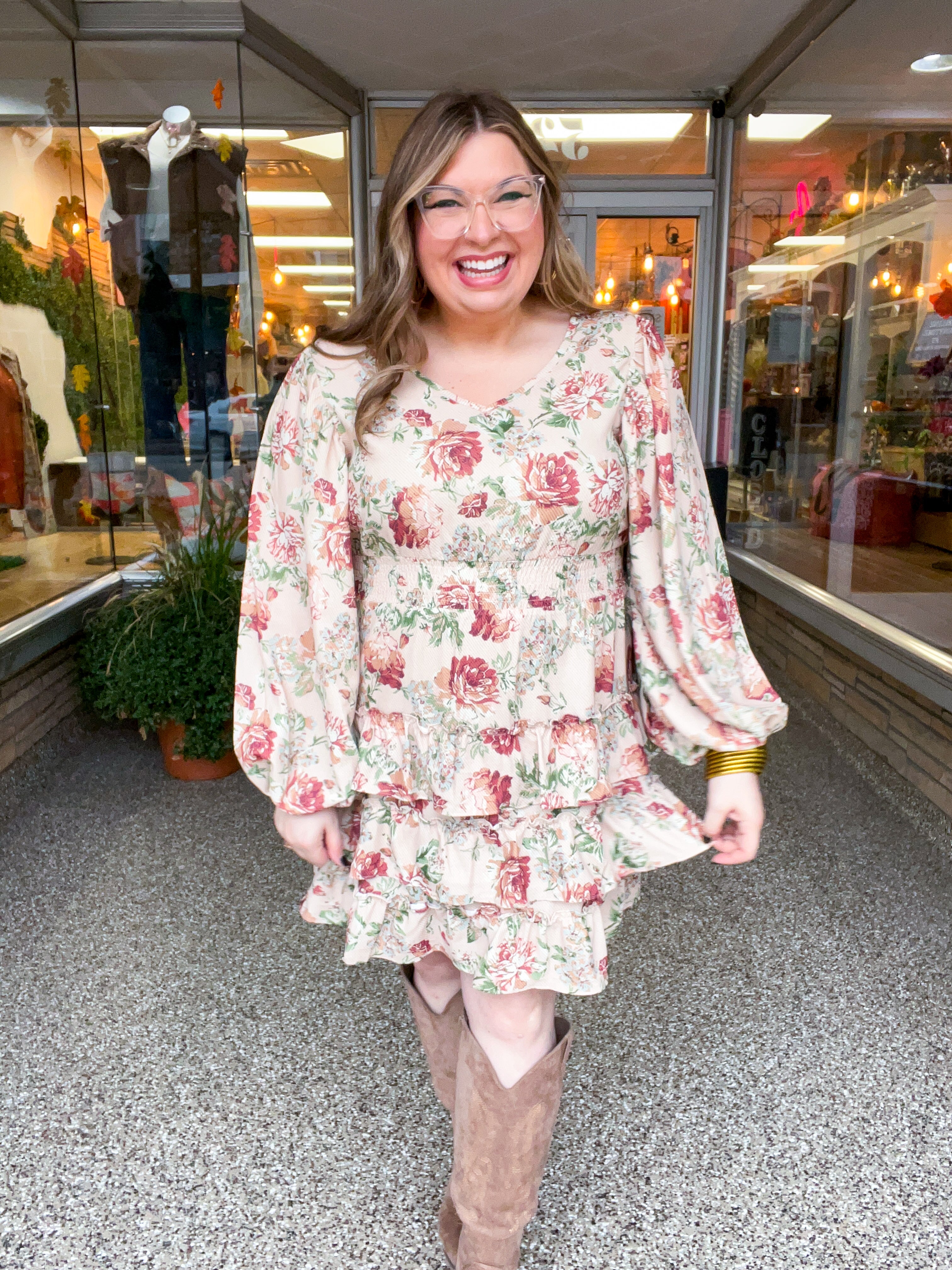 Timeless Garden Ruffle Dress