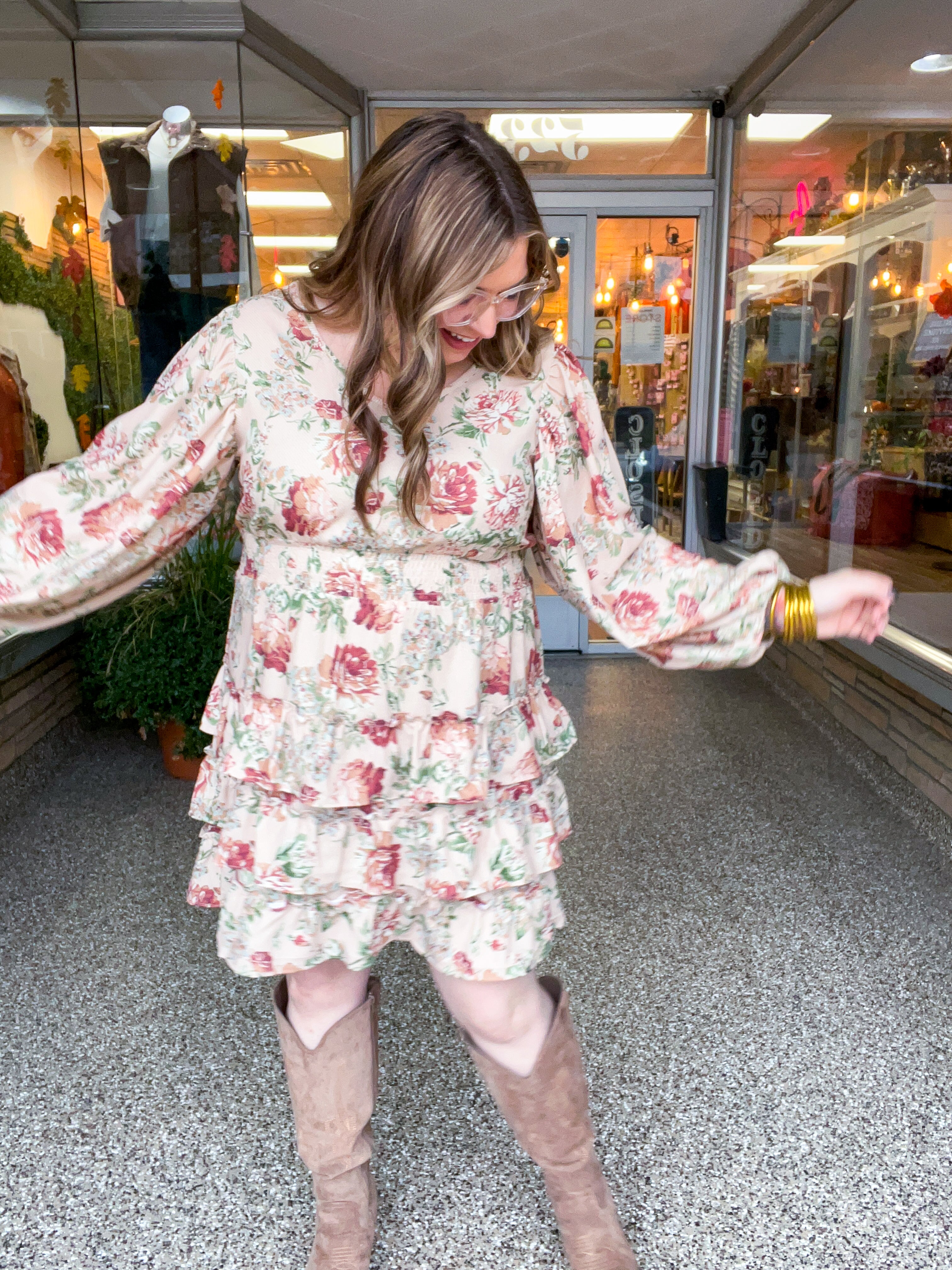 Timeless Garden Ruffle Dress