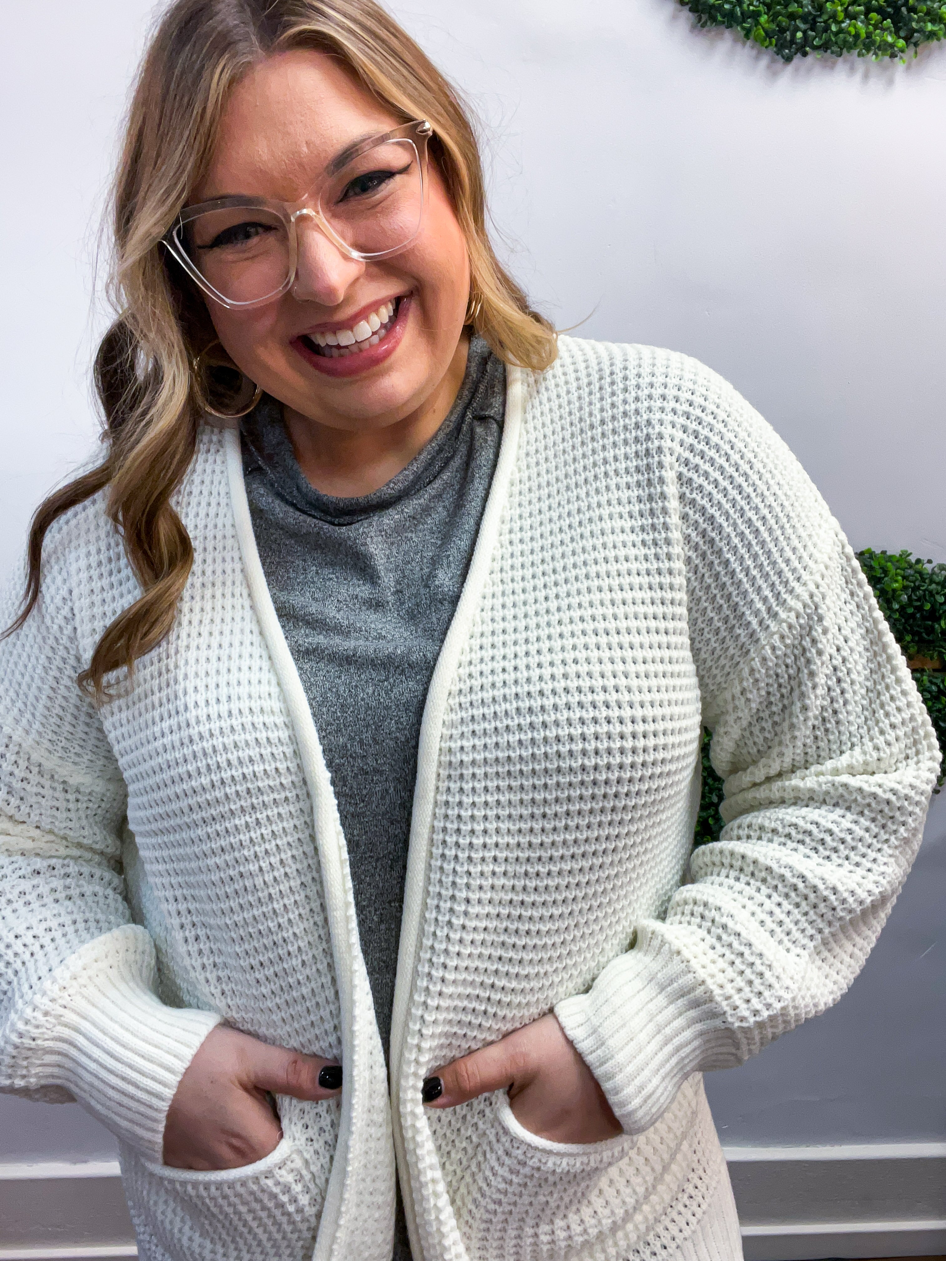 Cozy Corners Cardigan in Ivory