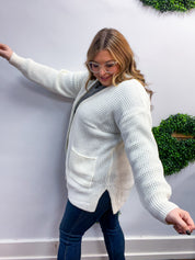 Cozy Corners Cardigan in Ivory