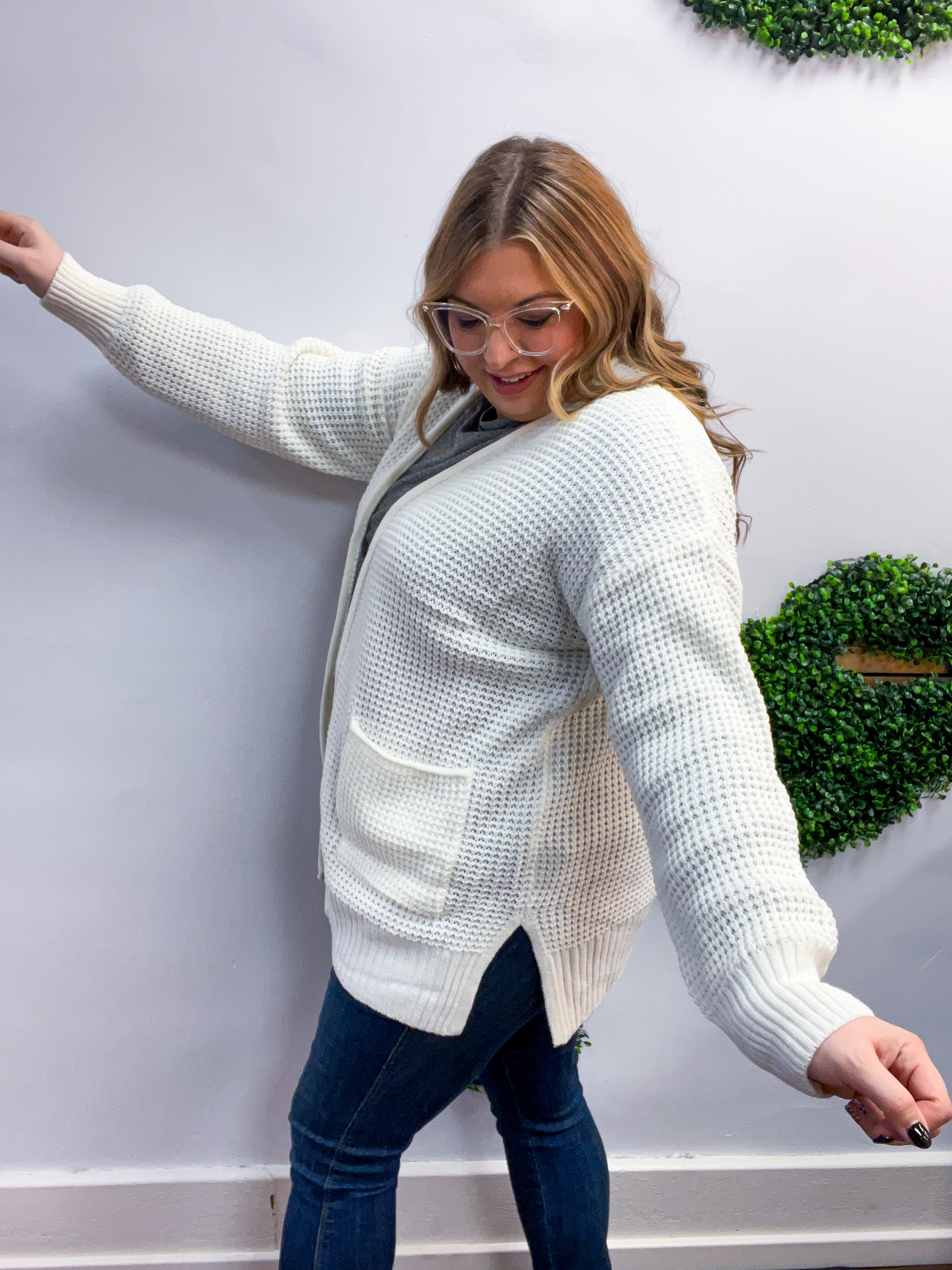 Cozy Corners Cardigan in Ivory