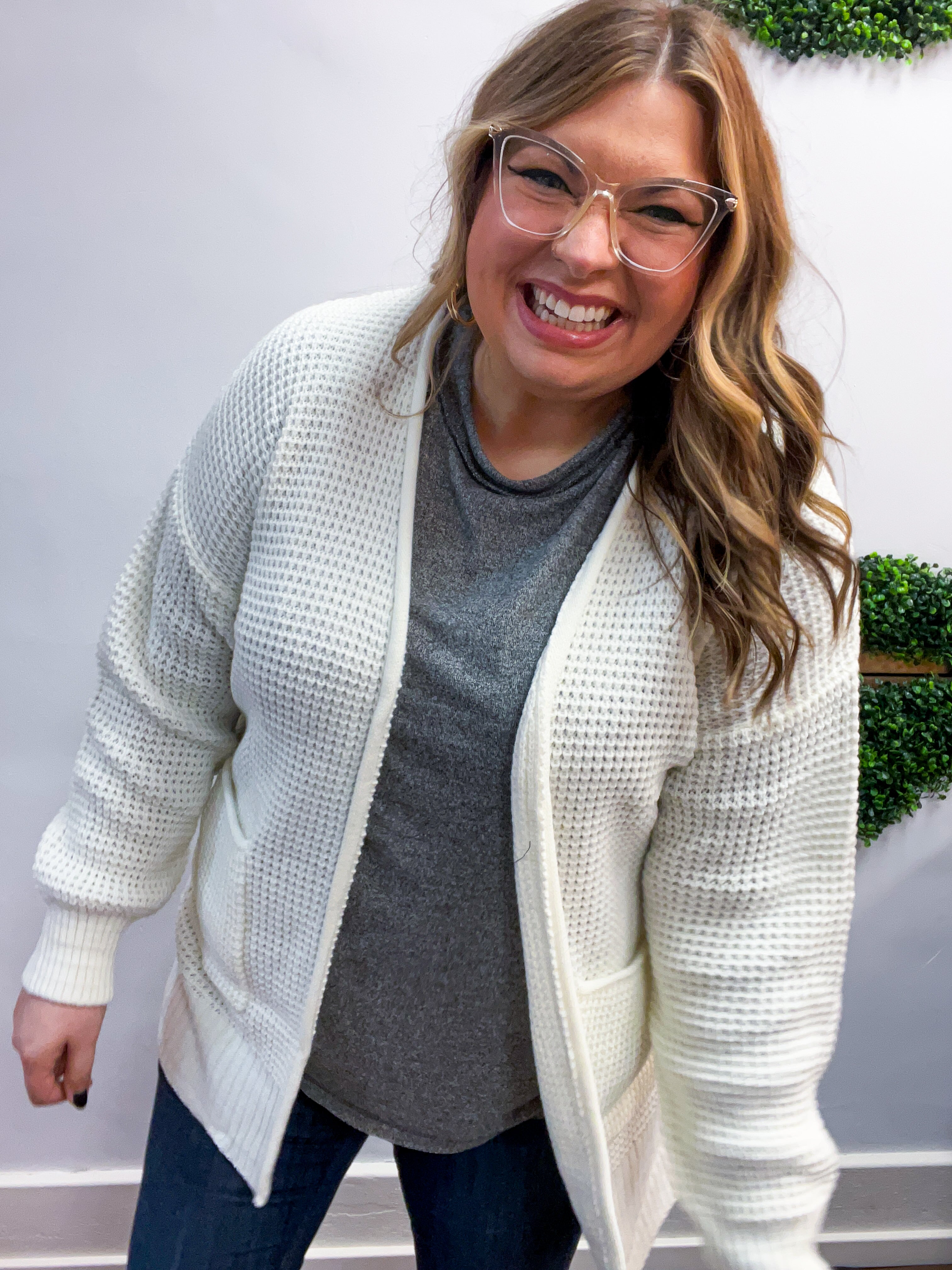 Cozy Corners Cardigan in Ivory