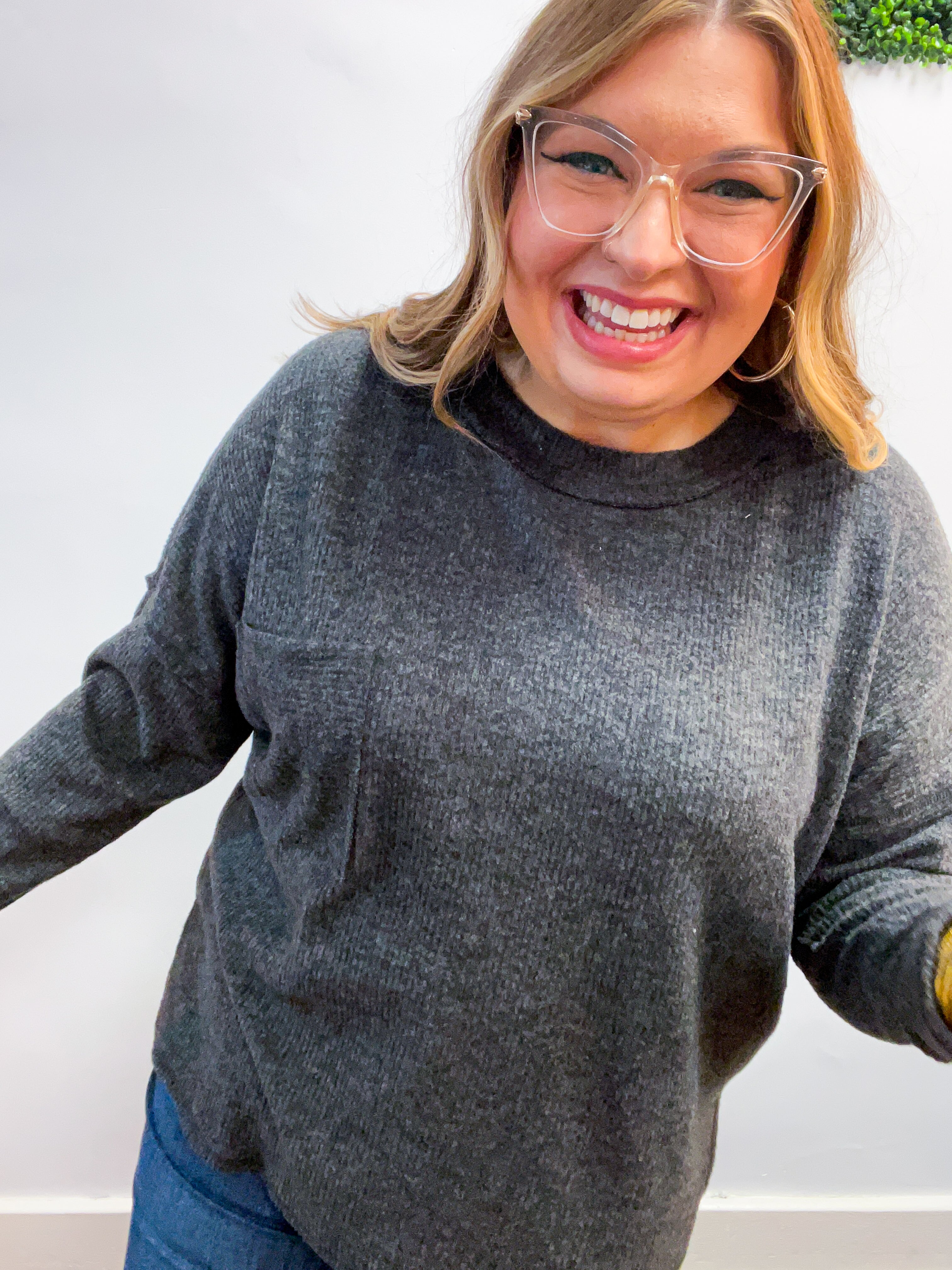 Pocketful of Cozy Hacci Sweater in Black