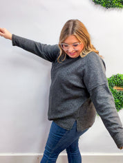 Pocketful of Cozy Hacci Sweater in Black