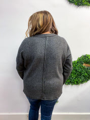 Pocketful of Cozy Hacci Sweater in Black