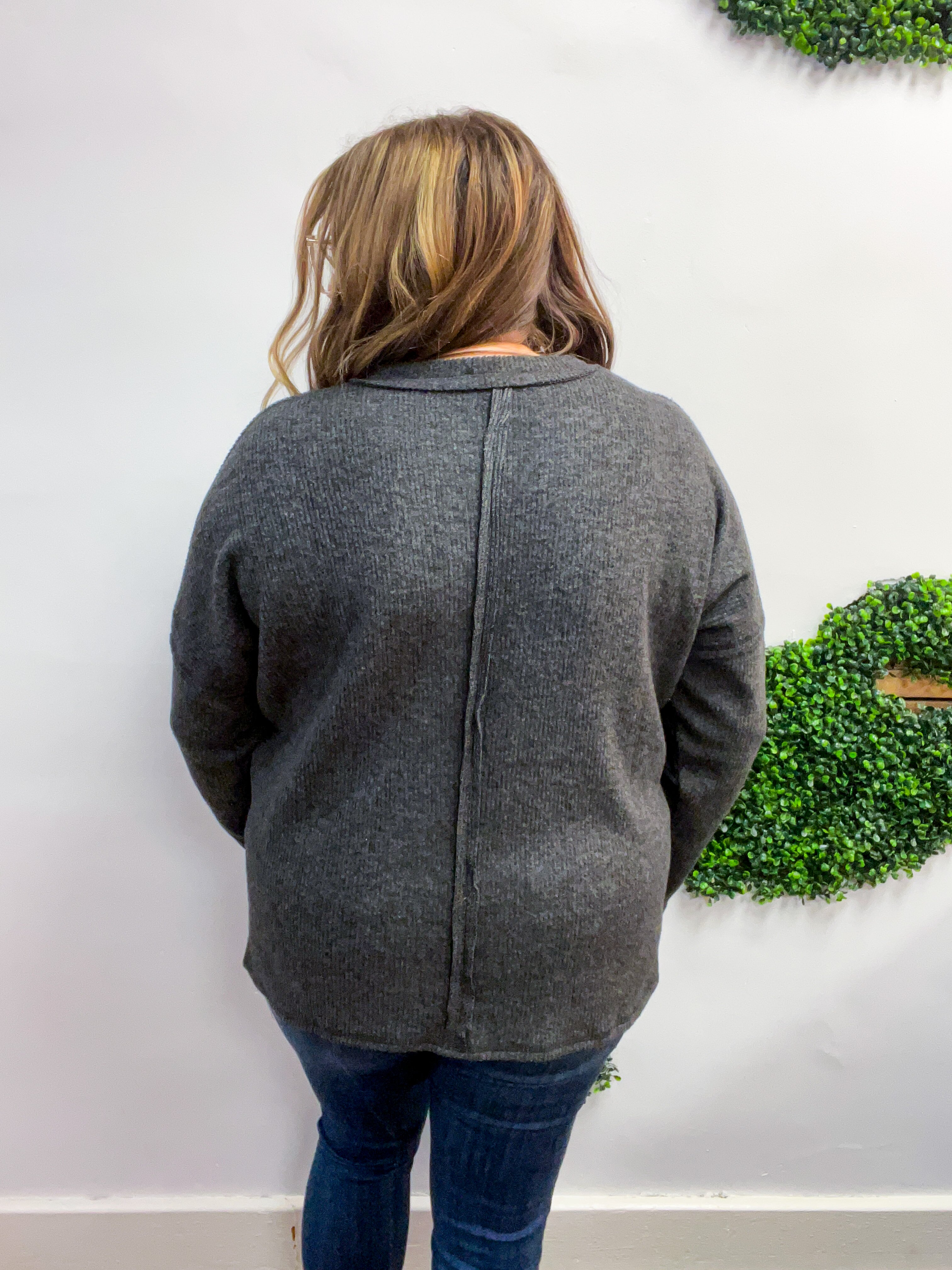 Pocketful of Cozy Hacci Sweater in Black