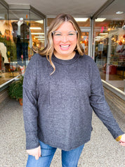 Pocketful of Cozy Hacci Sweater in Black