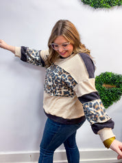 Wild at Ease Pullover in Leopard