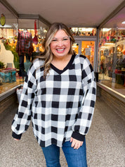 Country Classic V-Neck Top in White