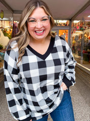 Country Classic V-Neck Top in White