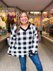 Country Classic V-Neck Top in White