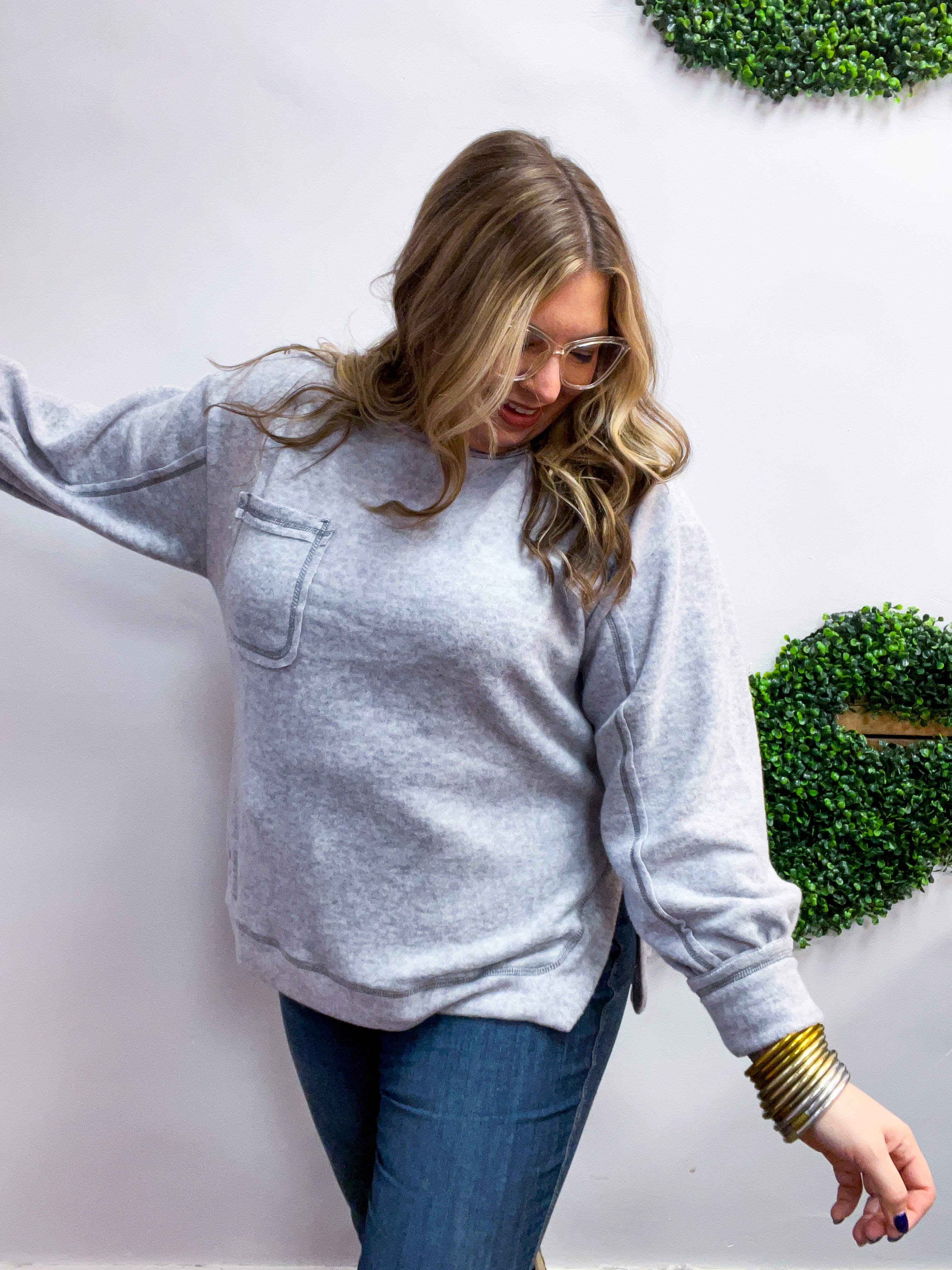 Cider Mill Sweater in Heather Grey