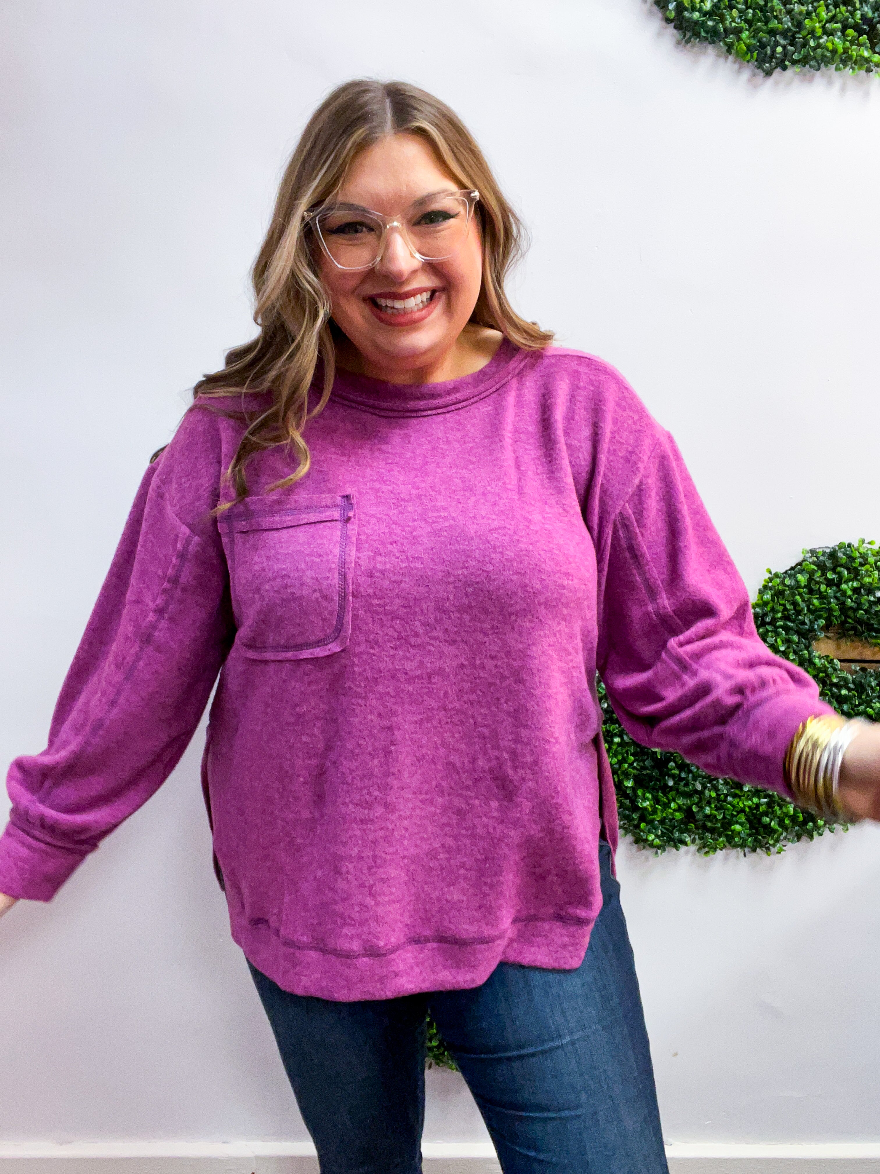 Cider Mill Sweater in Light Plum