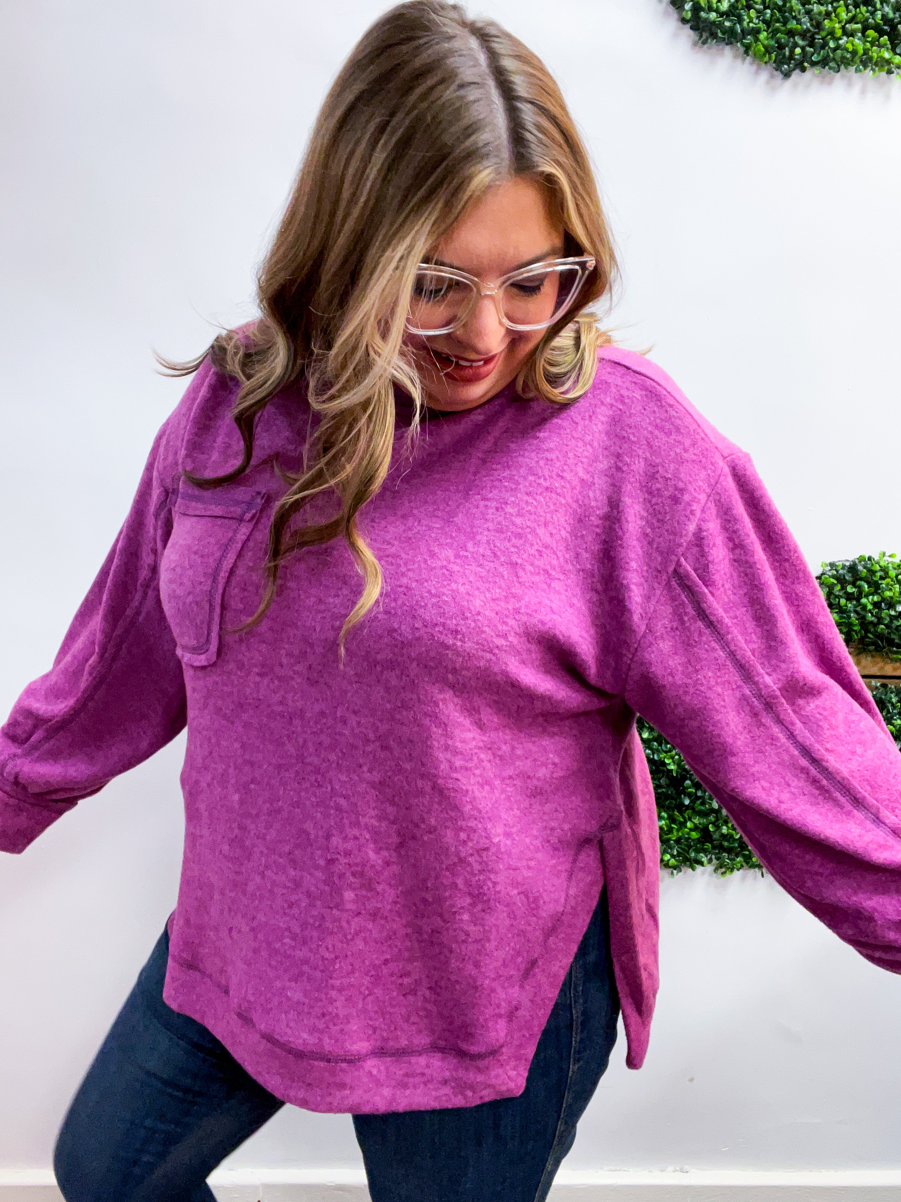 Cider Mill Sweater in Light Plum